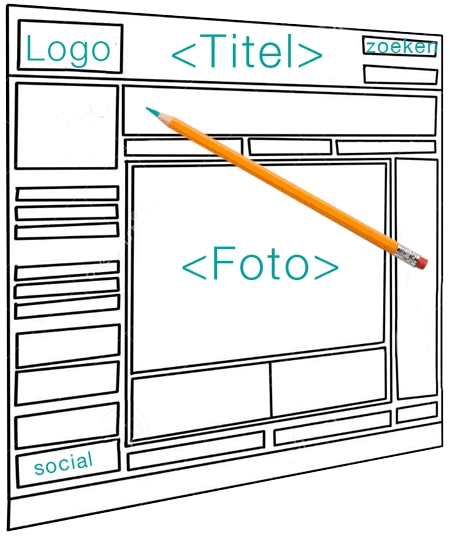 website webdesign tekenen template door Grafiek